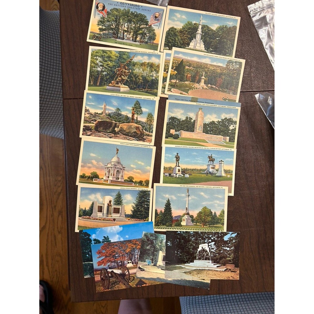 Lot of Vintage Gettysburg Postcards